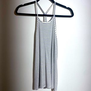 Blue and White Striped Racerback Tank